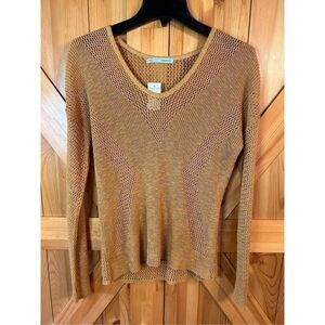 Maurices Long Sleeve Knit Sweater Gold Size Small nwt (4180)